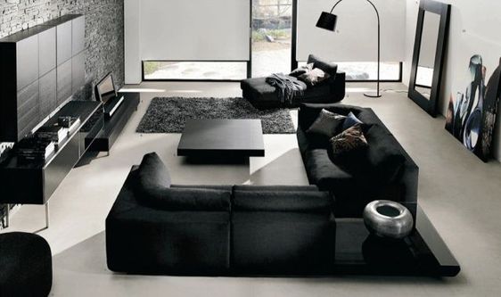 Black Furniture and Light Floors